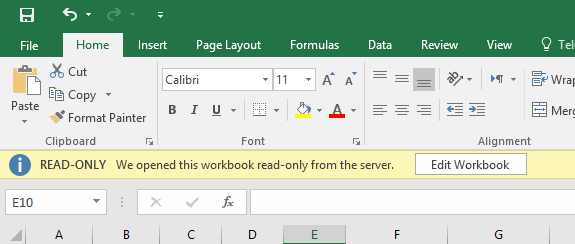 remove read only on excel file